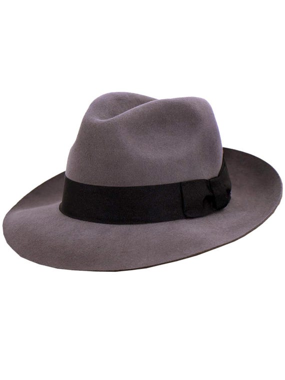 Chapeau Disquette En Feutre De Laine Gris Anthracite – Créateur – Taille Unique – Neuf