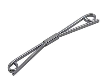Silver Loop 1940s Vintage Style Collar Bar - Shirt Collar Clip Retro Tommy Shelby