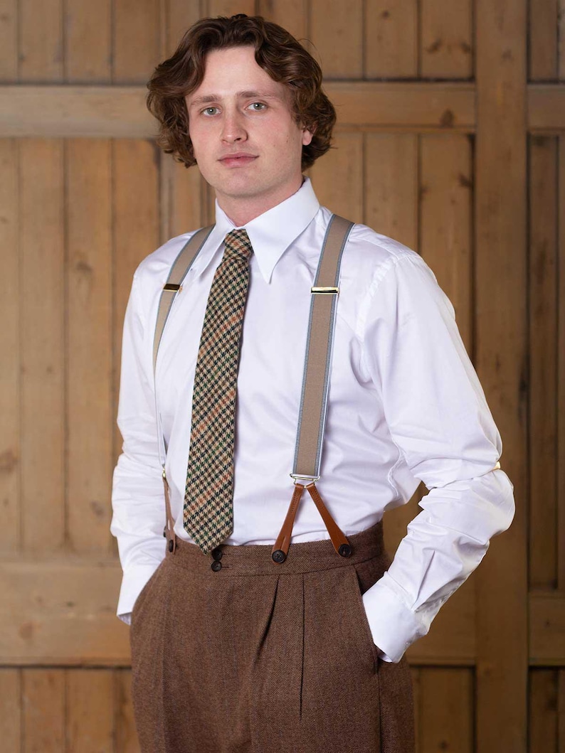 Skjorta med spetskrage från 1940-talet – Vit bomullsrevival, Peaky Blinders bild 1