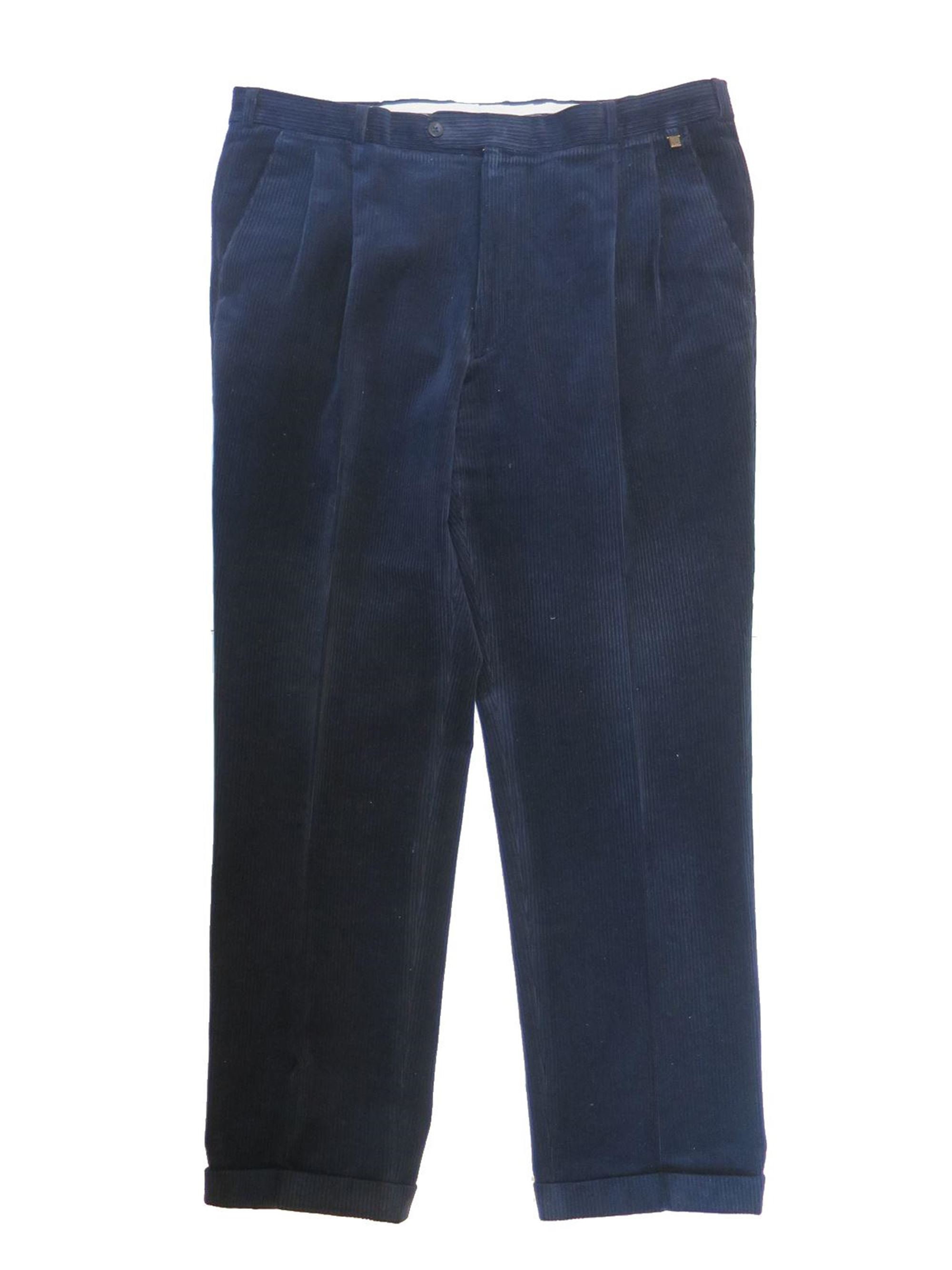 Image of Vintage Trousers - True Navy Blue Four Pocket Corduroy Waist 40"