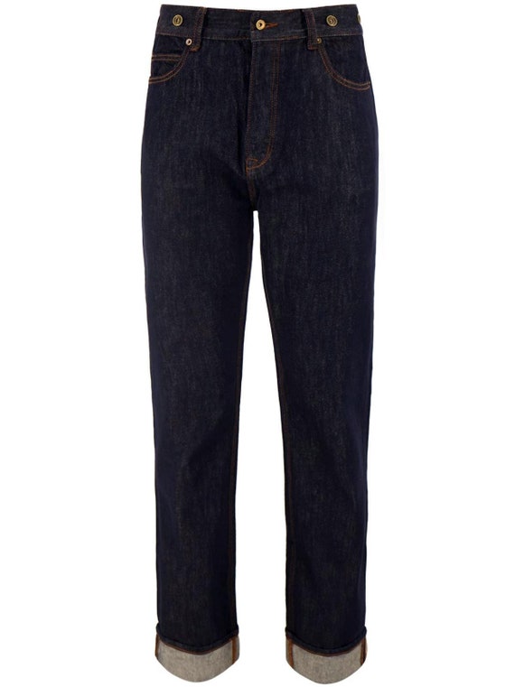 Mens Retro Denim Jeans - 1940s 1950s Vintage Styl… - image 1