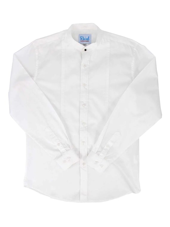 White Shirt with Spearpoint Collar - 1930s 1940s … - image 2