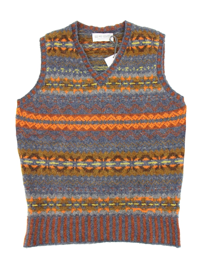 1940s UK and Europe Men’s Clothing – WW2, Swing Dance, Goodwin     Fairisle Shetland Wool Vest Brodie 1940s Style Tank Top - Amber $131.02 AT vintagedancer.com