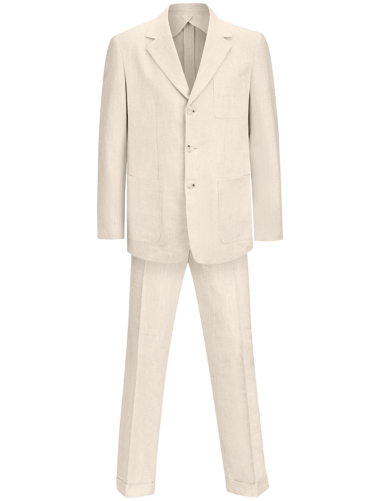 メンズコットンリネンスーツ - 1930年代 1940年代 ヴィンテージ メンズコットンリネンスーツ - 1930年代 1940年代 ヴィンテージ