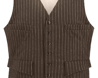 フレンチヴィンテージ 1930年代 コットンストライプワークベスト