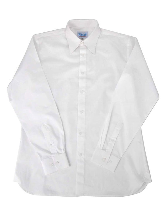 Camicia bianca con colletto Spearpoint Look vintage autentico degli anni 30 e 40 Camicia con polsino singolo in cotone revival Camicia Peaky Blinders da uomo Etsy Italia
