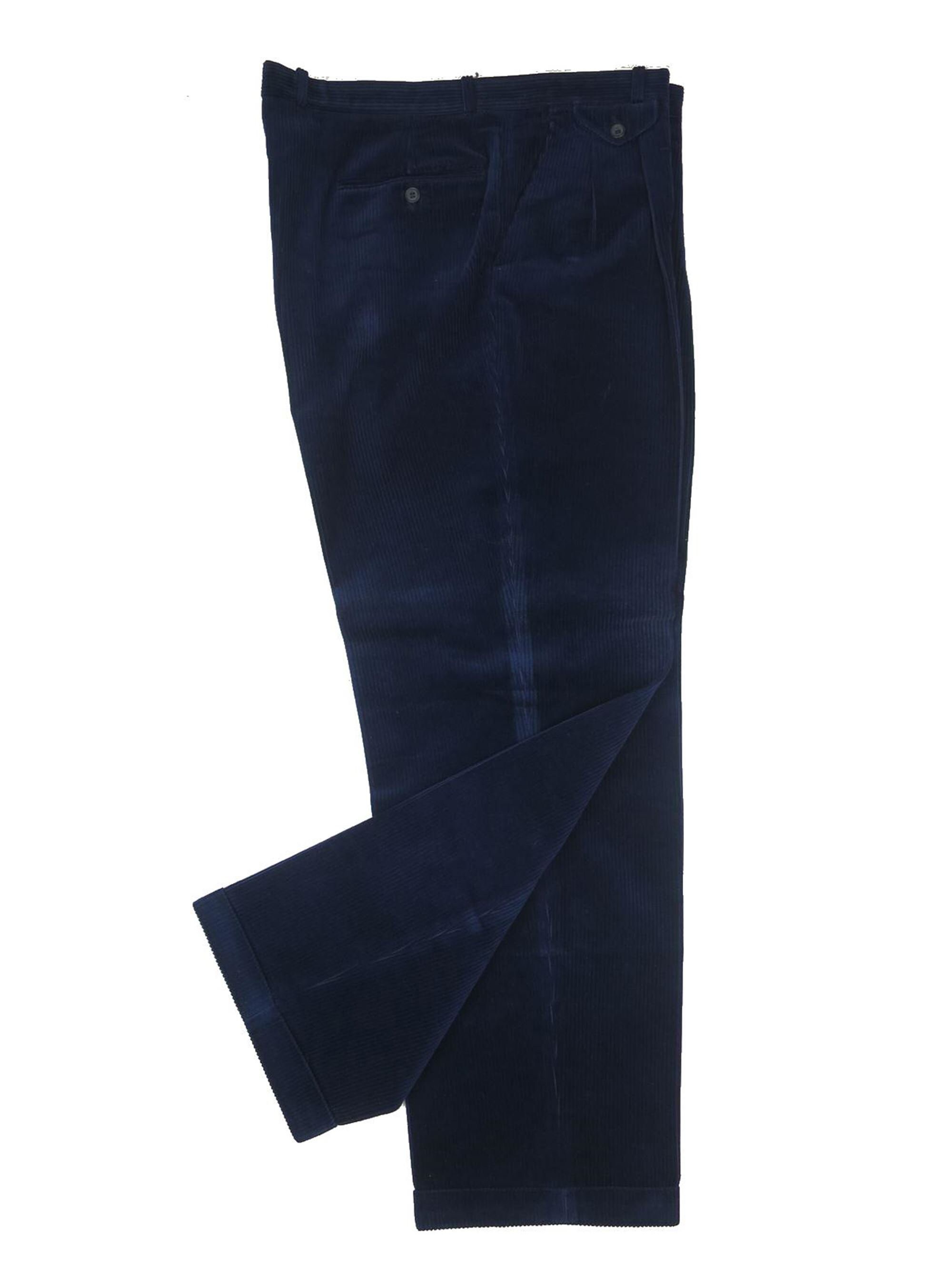 Image of Vintage Trousers - True Navy Blue Gabbici Corduroy Waist 40"