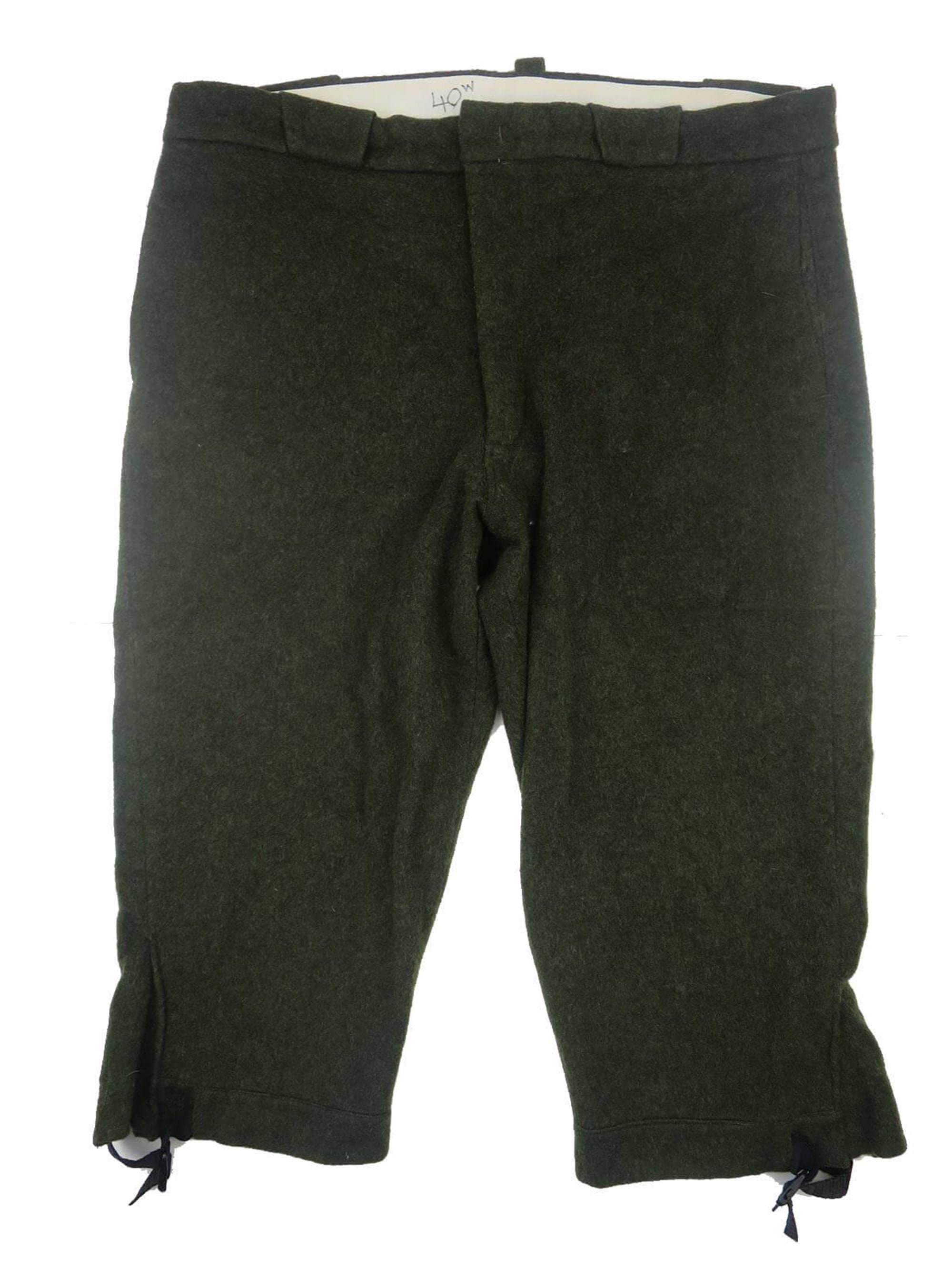 Image of Vintage Trousers - True Dark Green Wool Austrian Walking Breeks Waist 40"