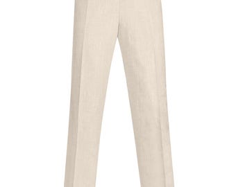 Cotton Linen Fishtail Trousers - Socialite 1930s 1940s Forties Quality Look Vintage Style Gadabout Trousers