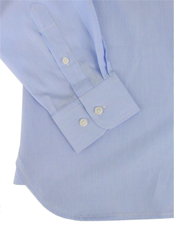 Blue Fine Stripe Spearpoint Collar Shirt - 1930s … - image 5