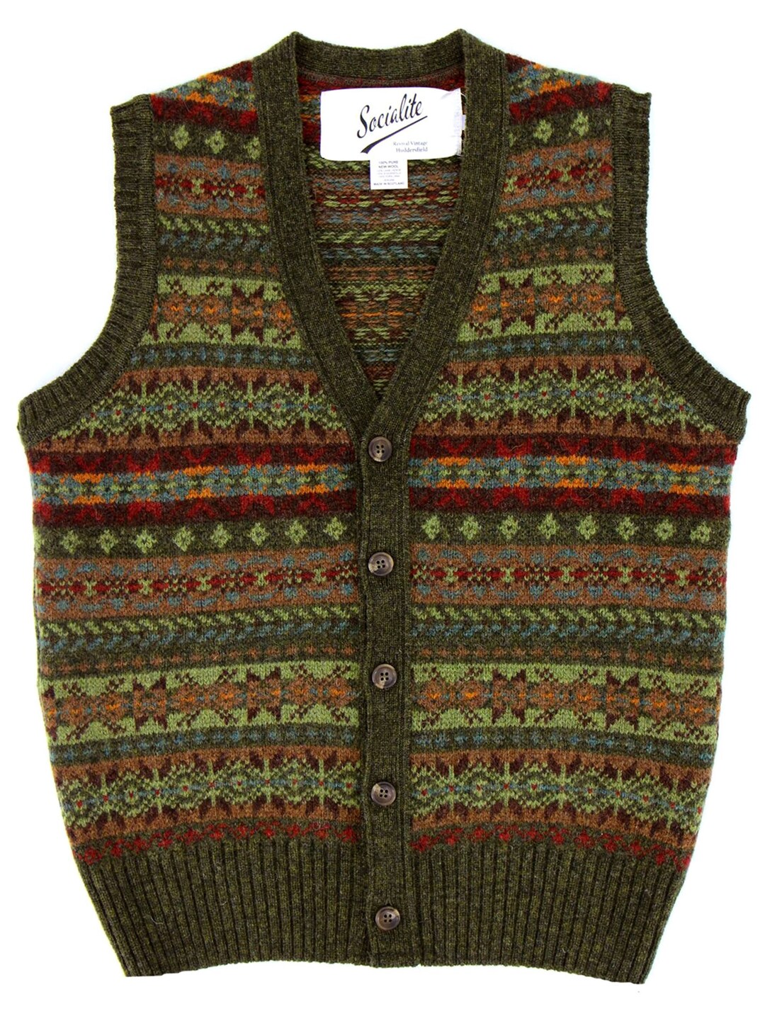 Buttoned Fair Isle Tank Top 1940s Authentic Vintage Replica - Etsy UK