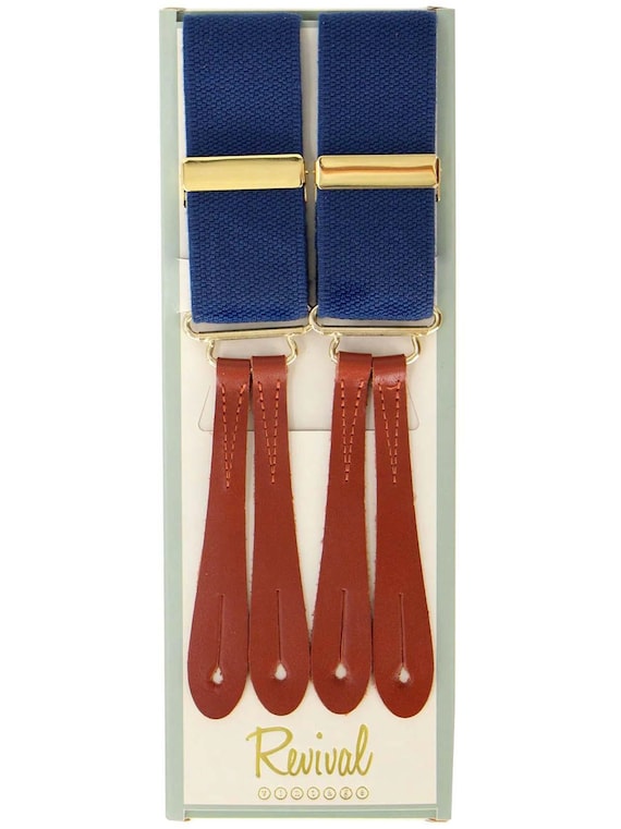 Maroon Trouser Braces Y-shape Back Suspenders TRAFALGAR Circa 1970s 