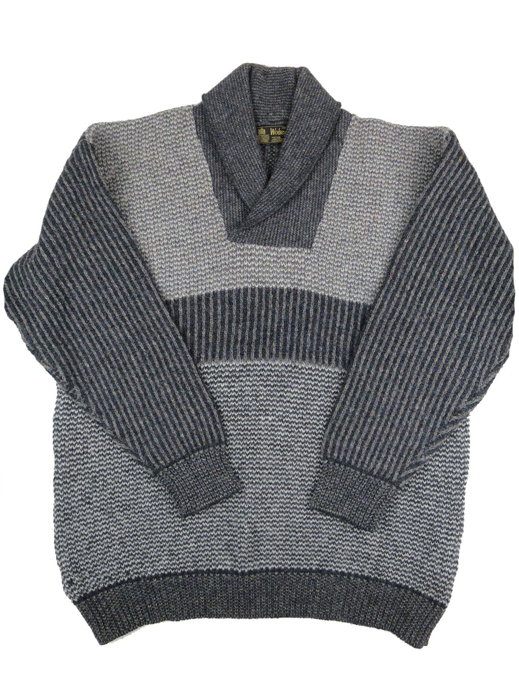 Image of Vintage Jumper - Grey Men's Wolsey Sweater With Inset Collar Chest 42/44"