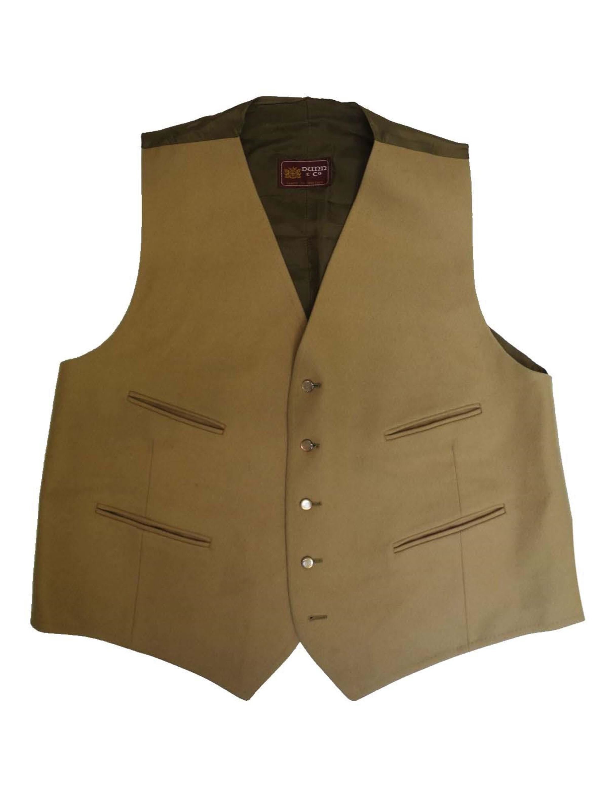 Image of Vintage Waistcoat - True Dunn & Co Camel Wool Four Pocket Chest 46"