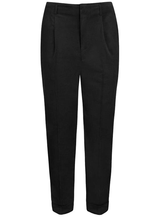 1950s Style Peg Trousers - Mens Pleated Black Pants - Etsy