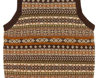 トップス 70s 80s made in uk St. michael knit vest Fairisle Tank Top - 1940s Authentic Vintage Look - Socialite