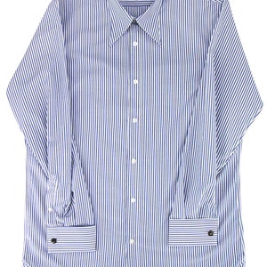 Navy Stripe Spearpoint Collar Shirt 1930s 1940s Authentic Vintage Navy Stripe Spearpoint Collar Shirt 1930s 1940s Authentic Vintage