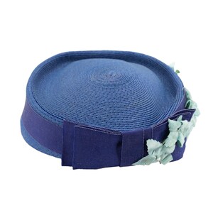 Blue Pillbox Hat - Etsy display picture 1