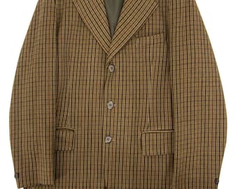 Men's Vintage BRIONI Roman Style Check Wool Blazer Jacket Size 44