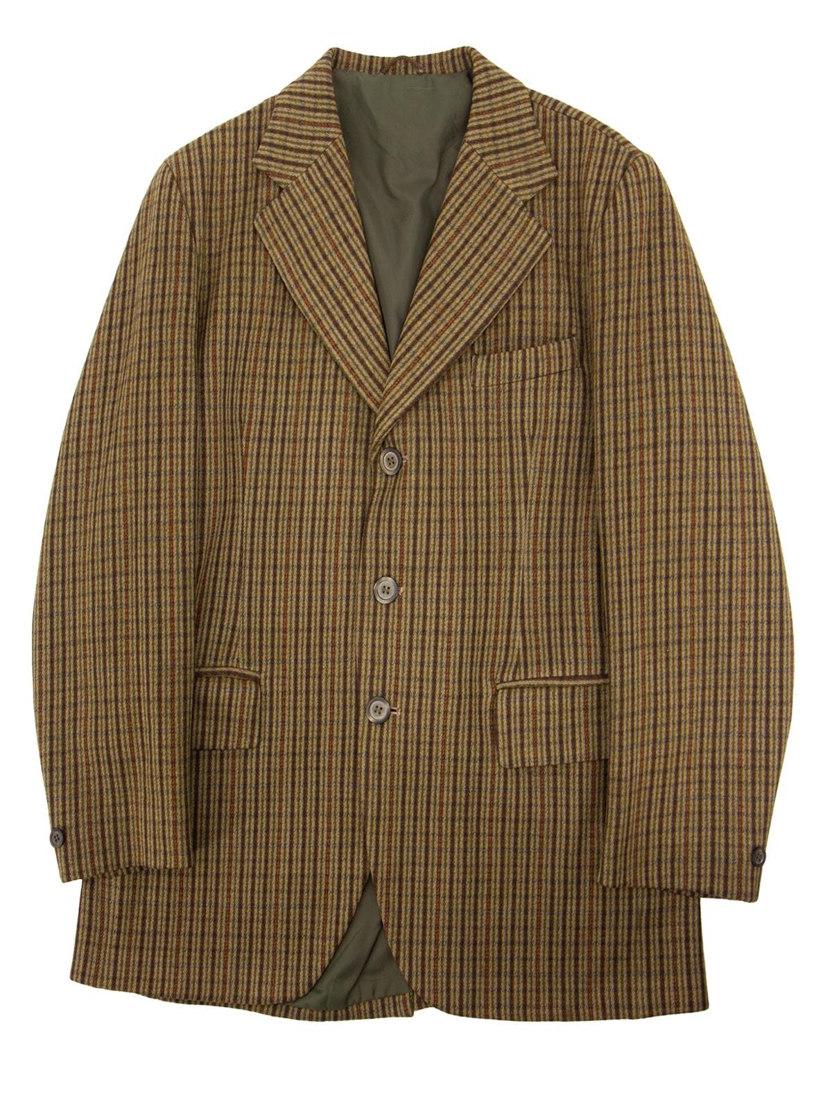 30's] Français veste de chasse en laine grise vintage avec mentonni