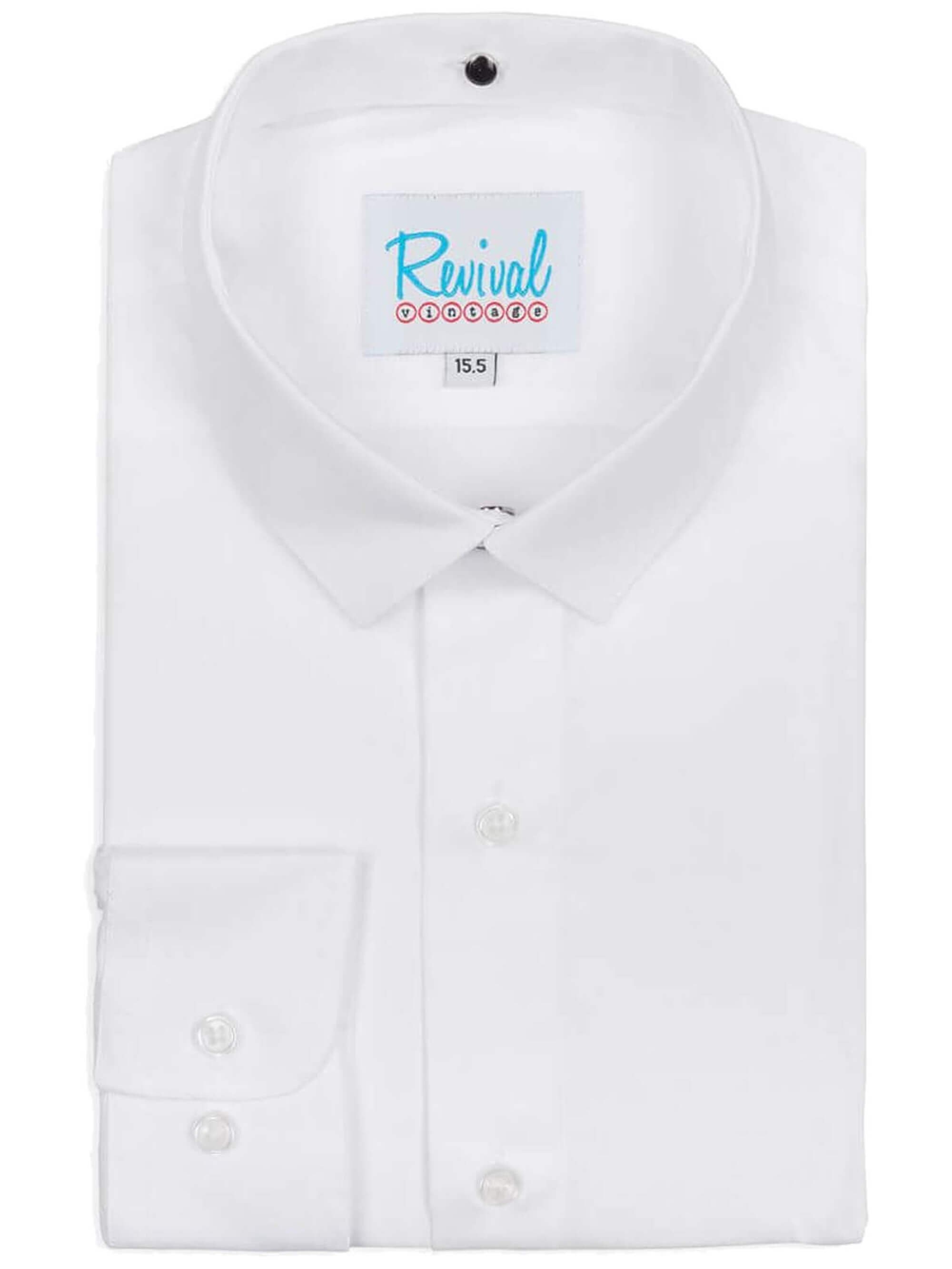 1930s Style White Cotton Shirt With Detachable Banker Collar - Etsy