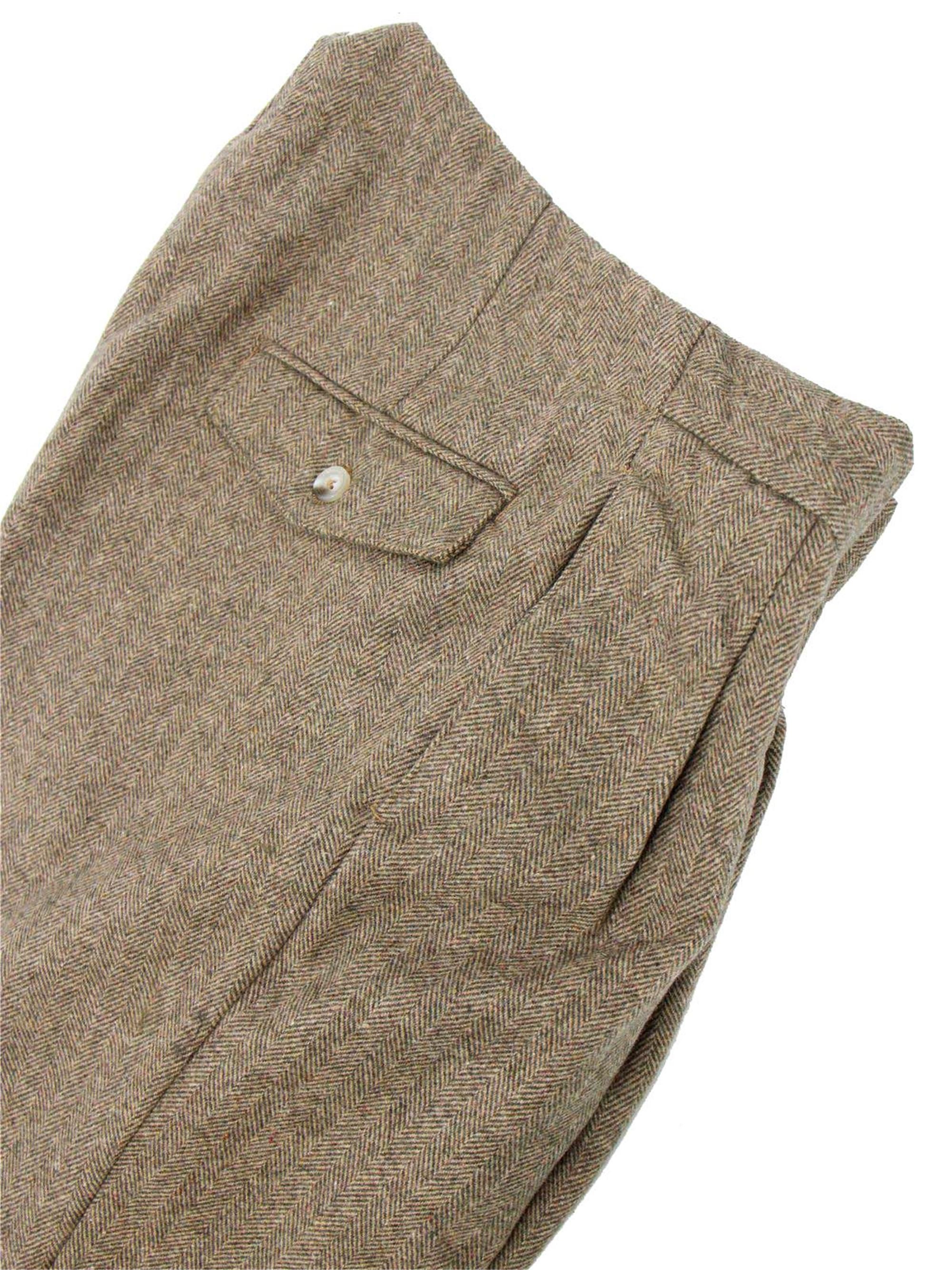 30S-40S VTG SIR by Botany Mens Blue Gab Button Fly Slacks Pants