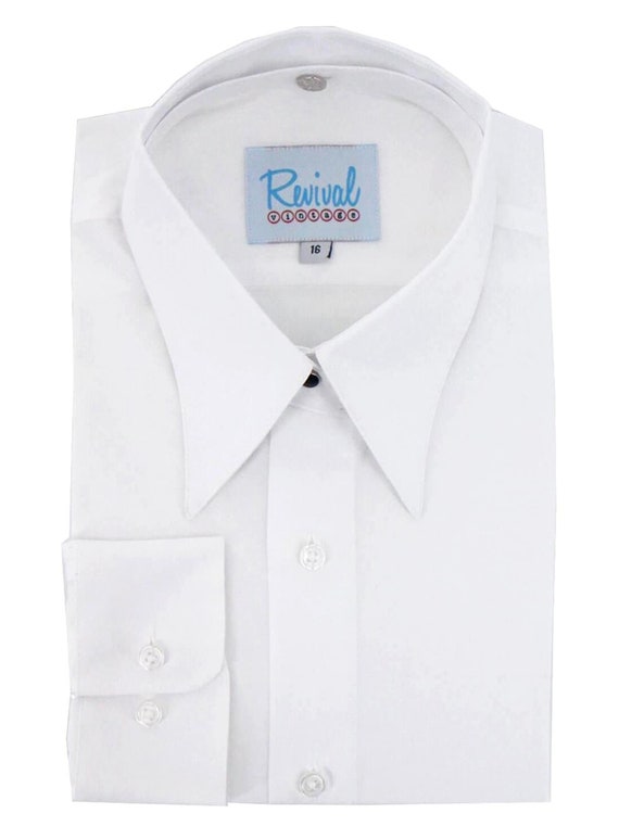 men's spear point collar shirt uk