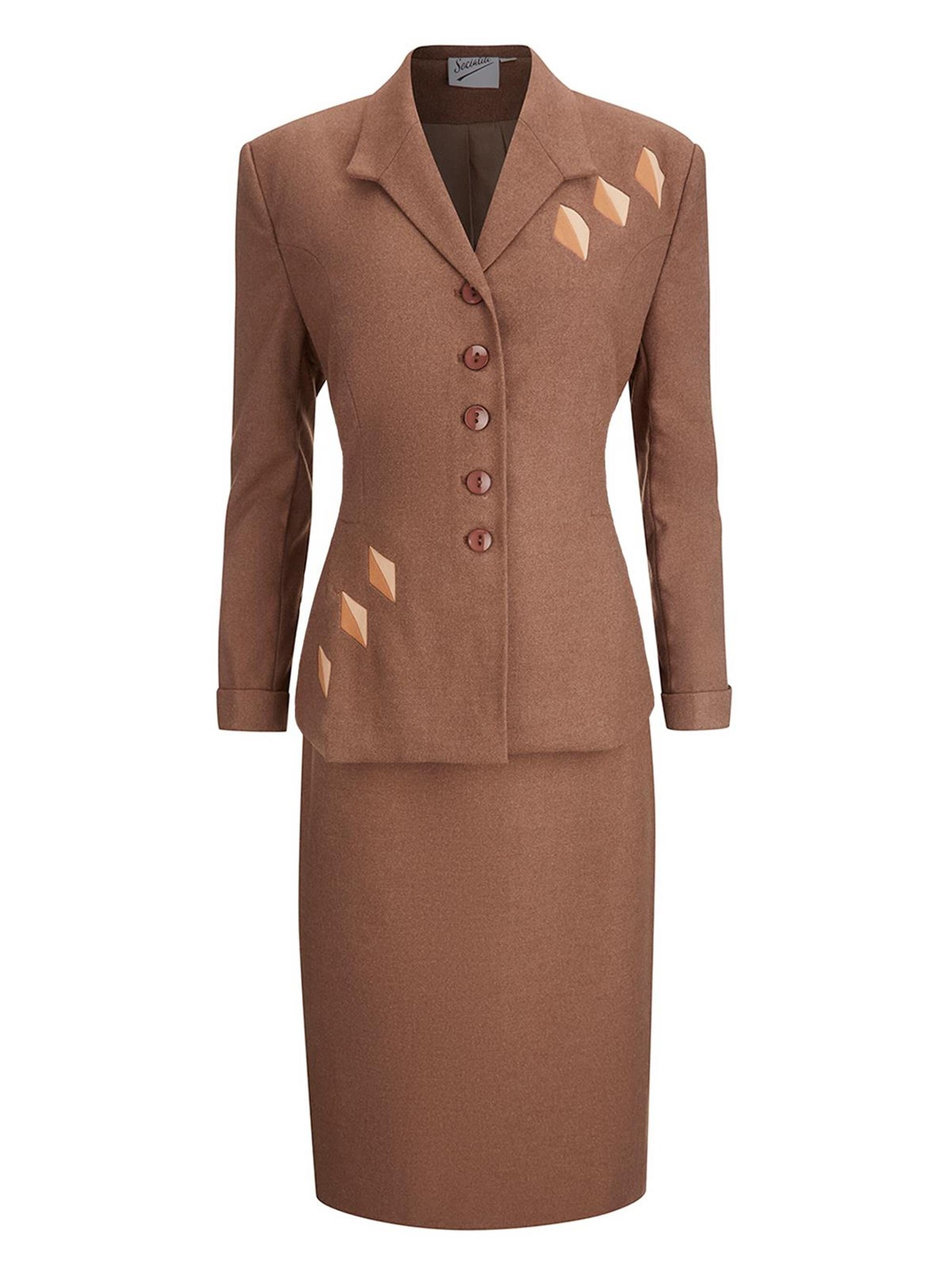 スーツ Mid 1950s Style Glossy DarkBrown Conpora The L2 - Vintage Brown | Gustin | Jackets | Leather Jackets