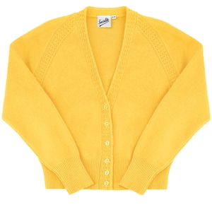 Vintage Style Cardigan - Womens 1940s 1950s Midcentury Socialite &quot;Daydream&quot; Cardigan - Premium Quality Retro Knitwear - Jukebox Yellow