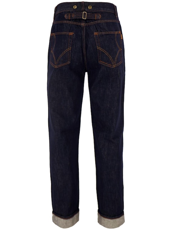 Mens Retro Denim Jeans - 1940s 1950s Vintage Styl… - image 2