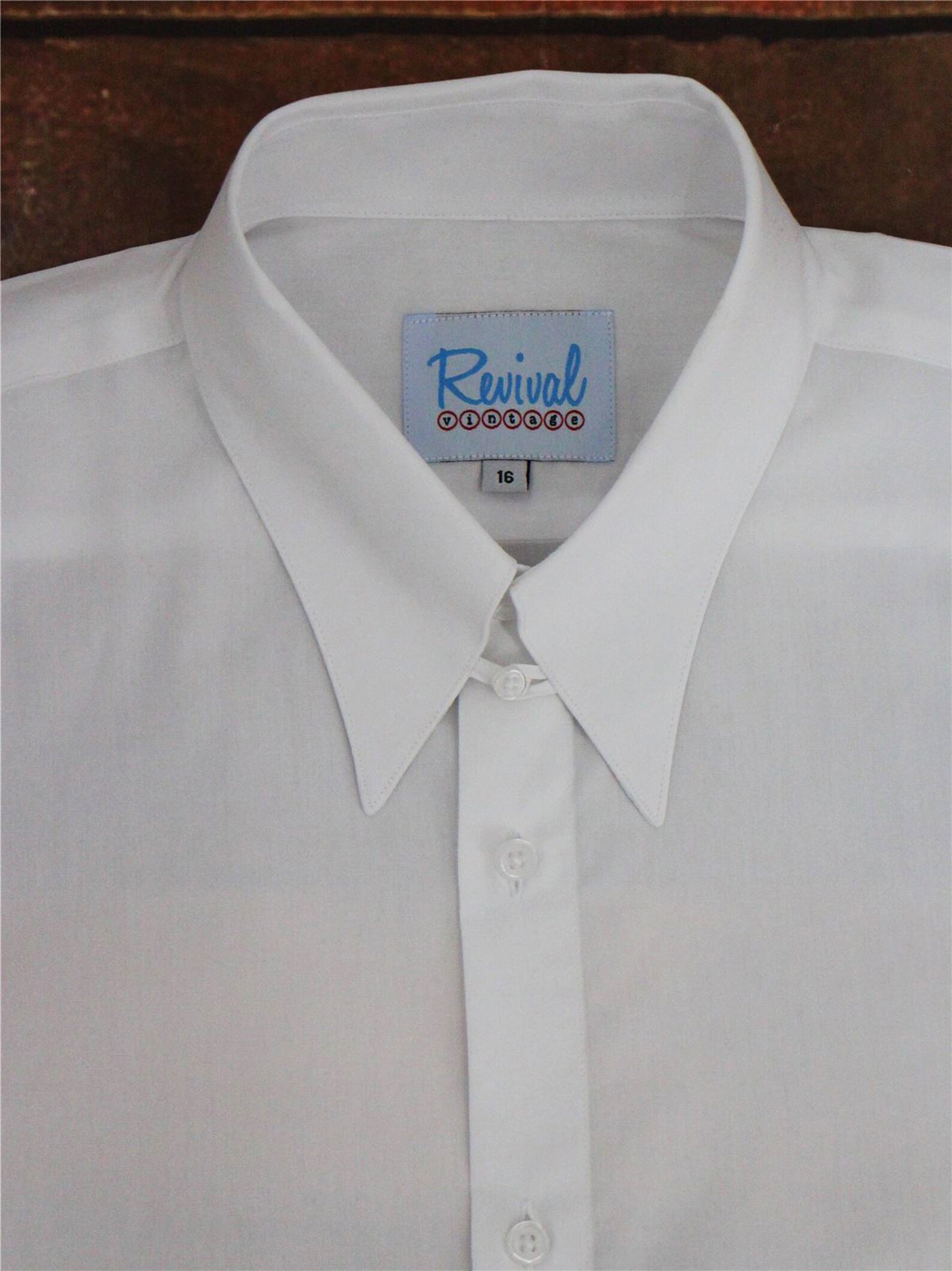 1940s Spearpoint Tab Collar Shirt Vintage Style White Pure | Etsy