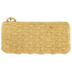 Bolso de mano texturizado con cuentas color crema, estilo vintage de los años cuarenta