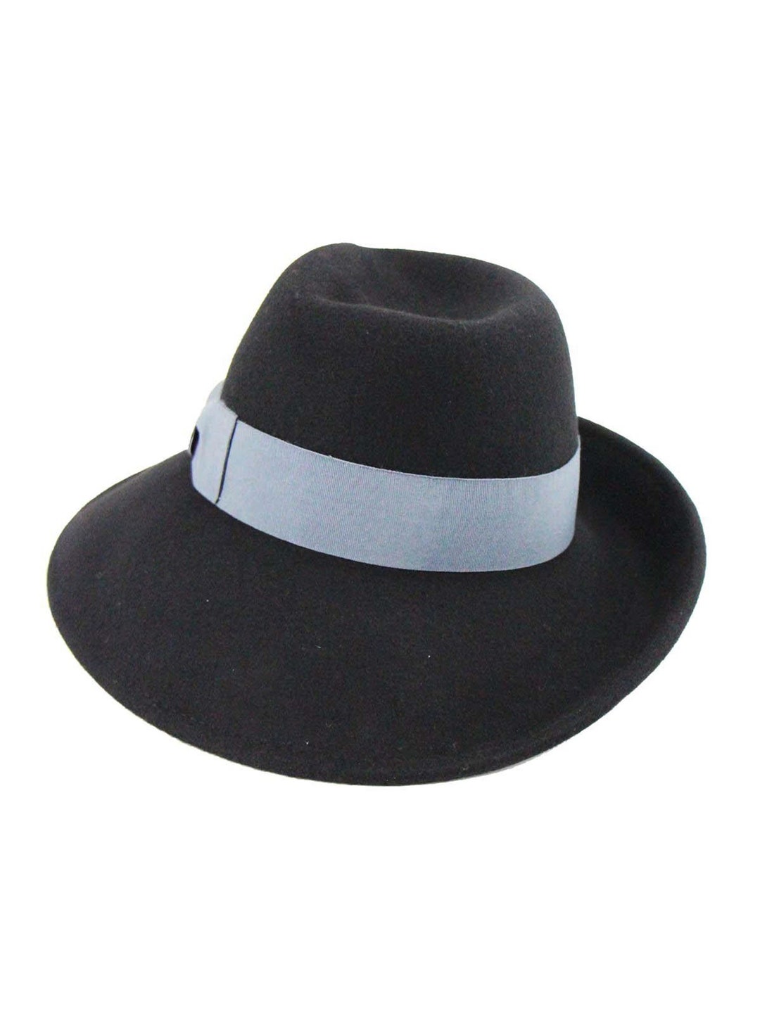 Black Wool Felt Tilt Hat - 1940s Vintage Style With  display picture 2