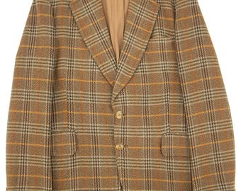 Men's Vintage BRIONI Roman Style Check Wool Blazer Jacket Size 44