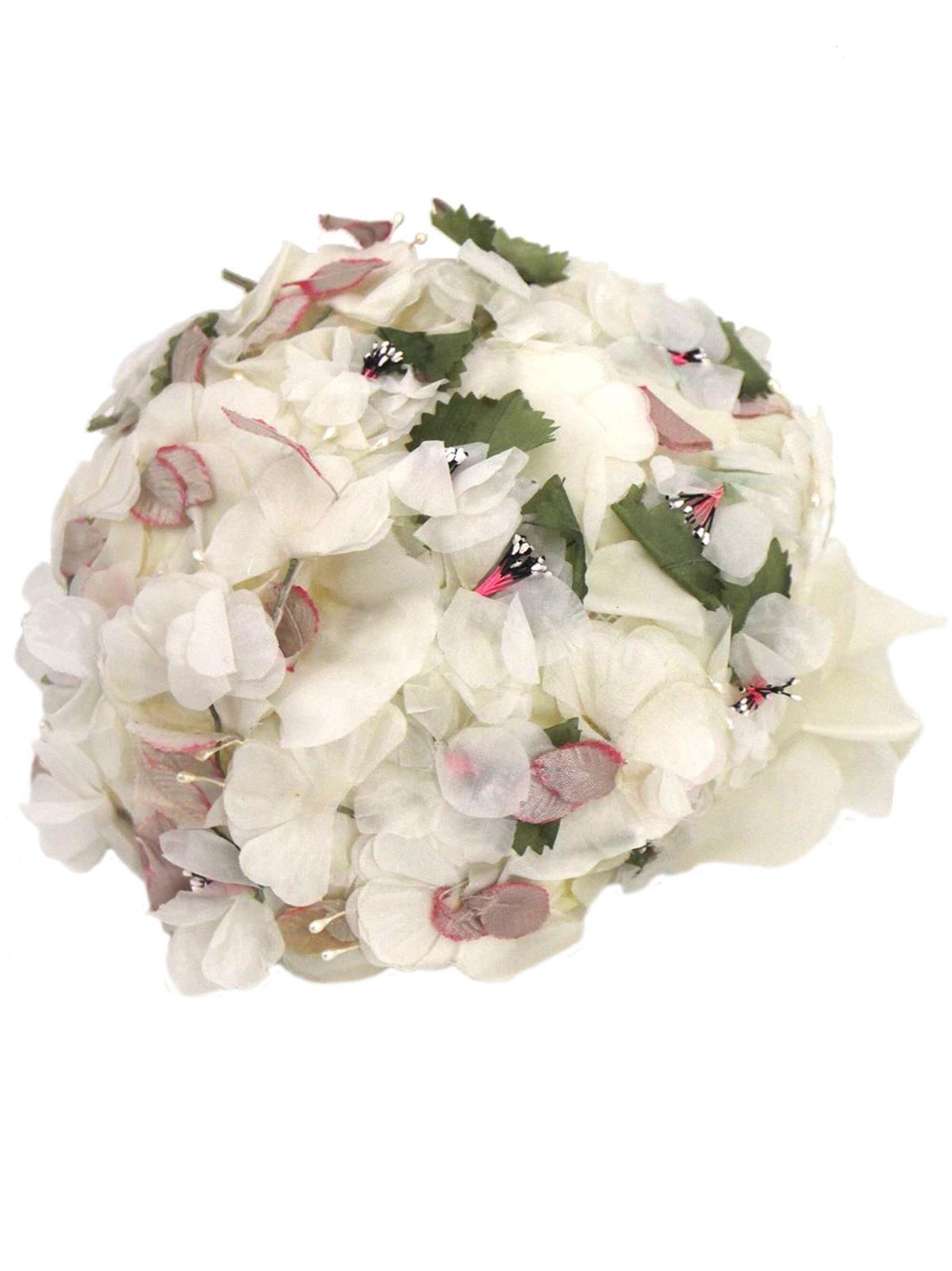 1960s Vintage Floral Hat - White Petals, Feather Accents - Etsy display picture 1