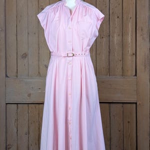 Womens True Vintage Dress | Original 1940s Red Paisley Dress Pleated Skirt | UK 12