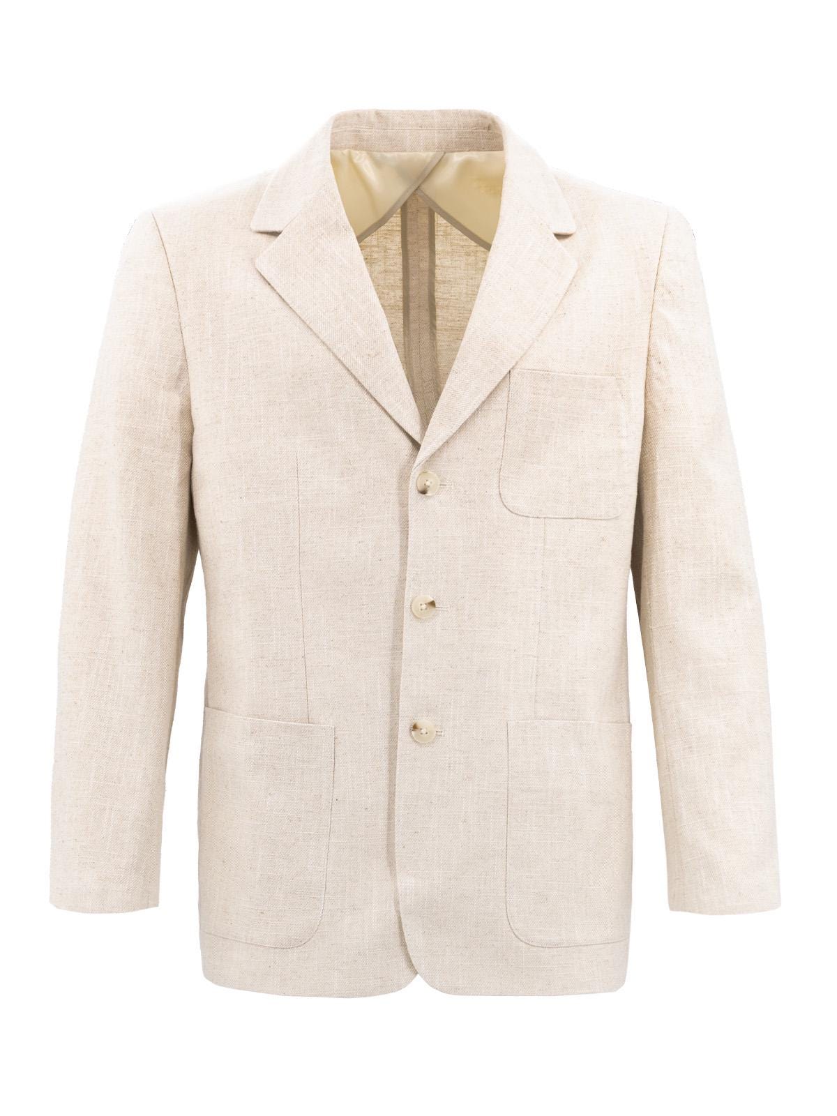 1940s Style Cream Cotton Linen Jacket - Vintage Socialite - Patch 
