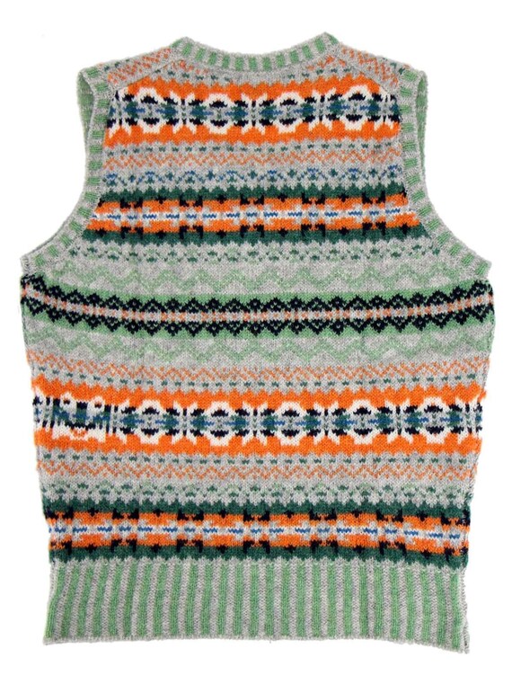 Fairisle Wool Tank Top - Men's 1940s Vintage Styl… - image 3