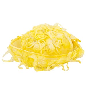 Lemon Yellow 1960s Sixties Floral Net Hat