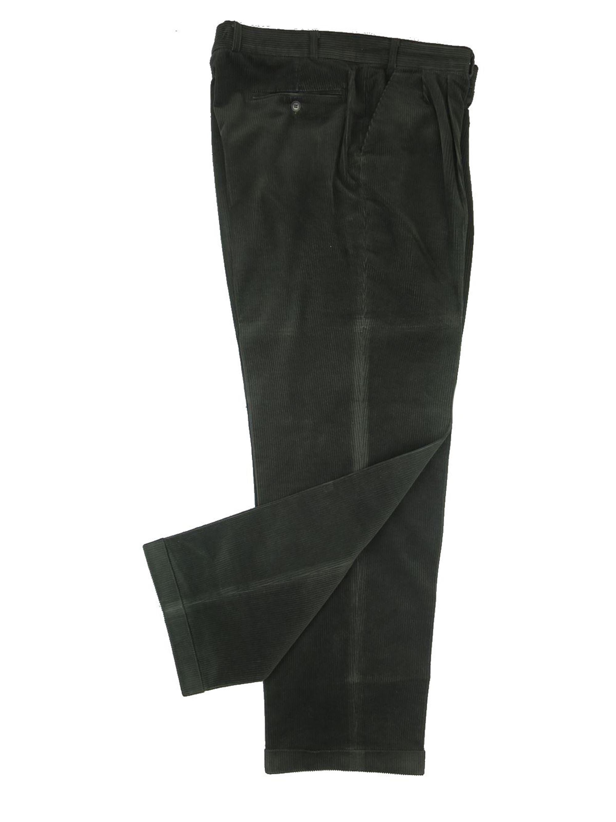 Image of Vintage Trousers - True Khaki Green Corduroy By C&a Waist 38"