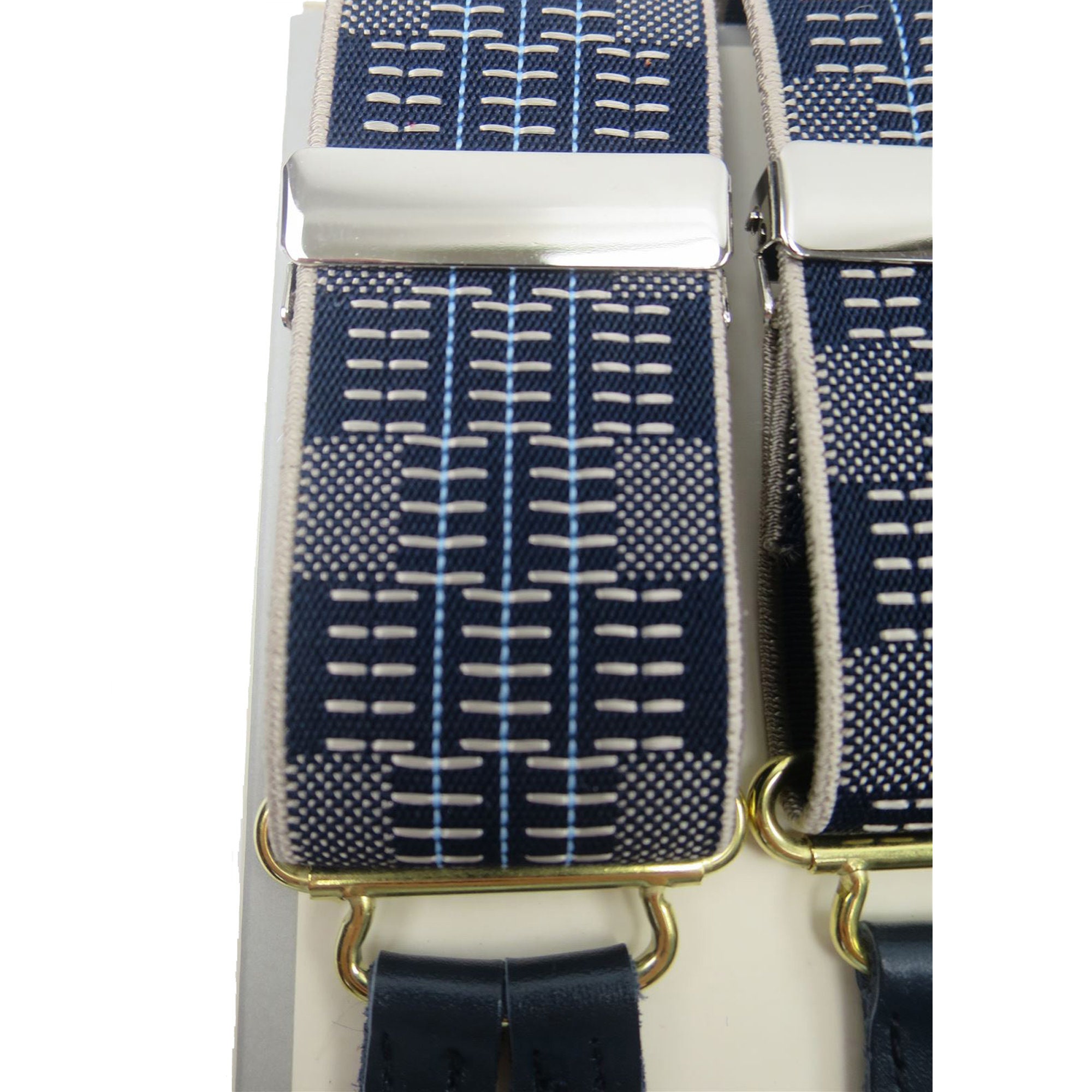 Mens Braces Authentic 1940s Style Navy Blue Suspender Braces Etsy