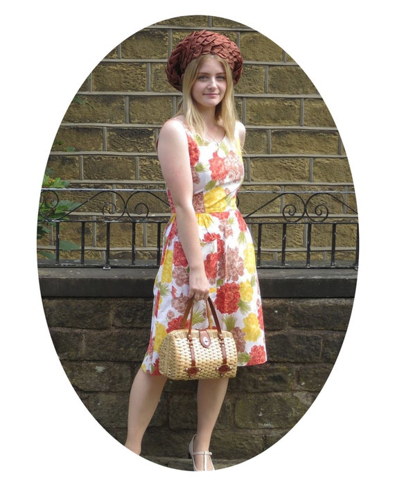 Horrockses 1950s Vintage Floral Day Dress