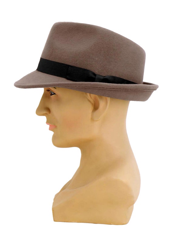 Trilby Hat | Grey Pure Wool Men's Hat Authentic 1… - image 4