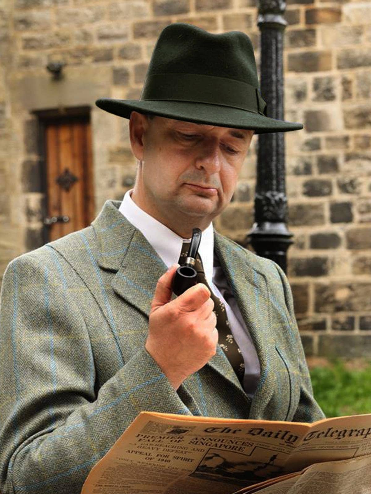 Classic Fedora Hat | Dark Green Pure Wool Men