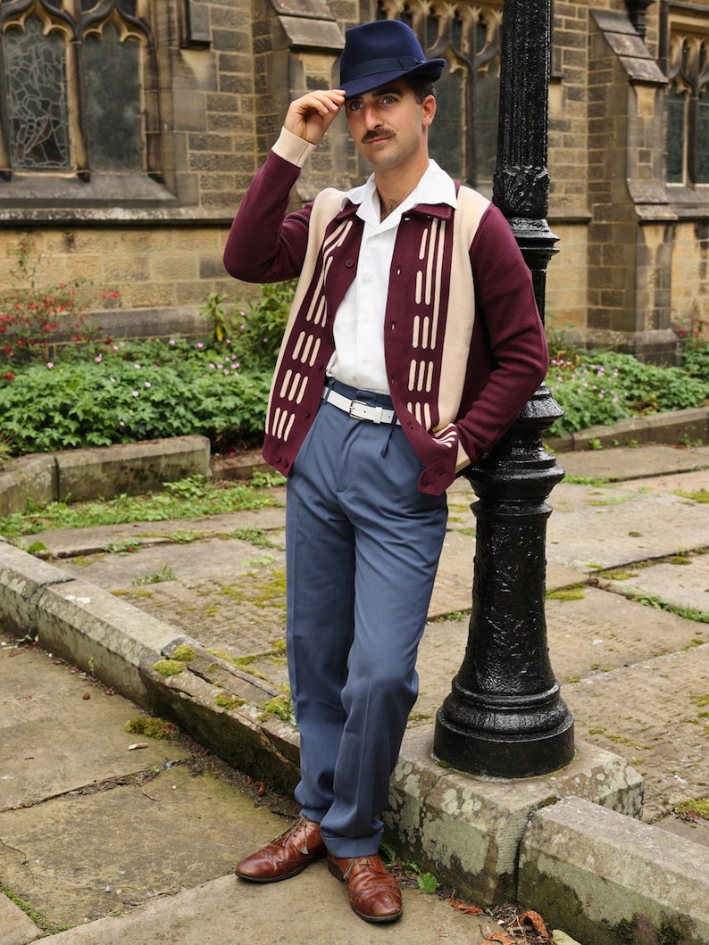 1960s Men’s Outfit Inspiration | Clothing Ideas     Fifties Peg Trousers - 1950s Authentic Vintage Replica - Revival Chuck