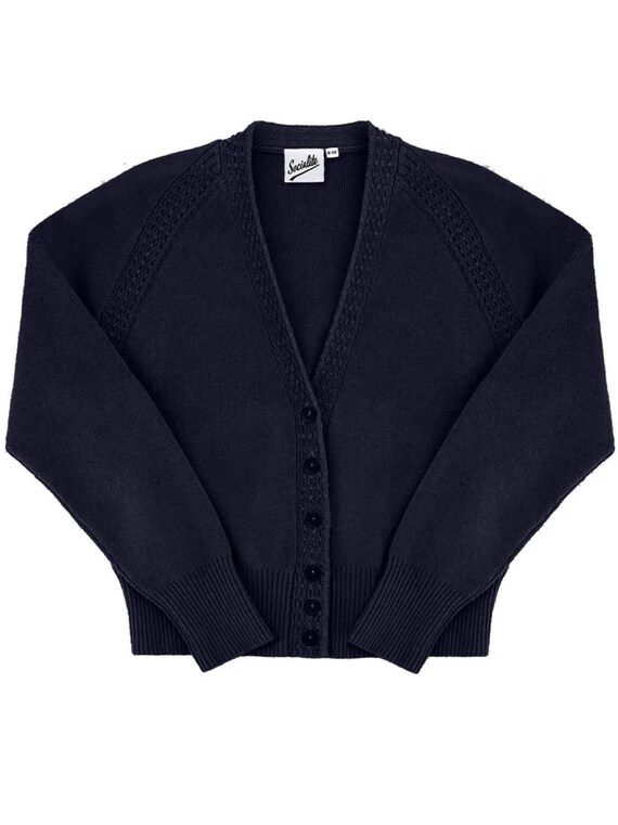 Womens 1940s 1950s Style Cardigan - Navy Blue - Etsy