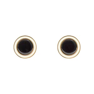 Vintage 1960s Gold Plated Glass & Enamel Cufflinks