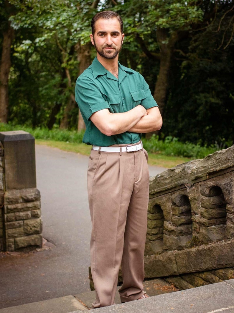 50s Outfits for Men | 1950s Costume Ideas for Guys     Fifties Peg Trousers - 1950s Authentic Vintage Replica - Revival Chuck