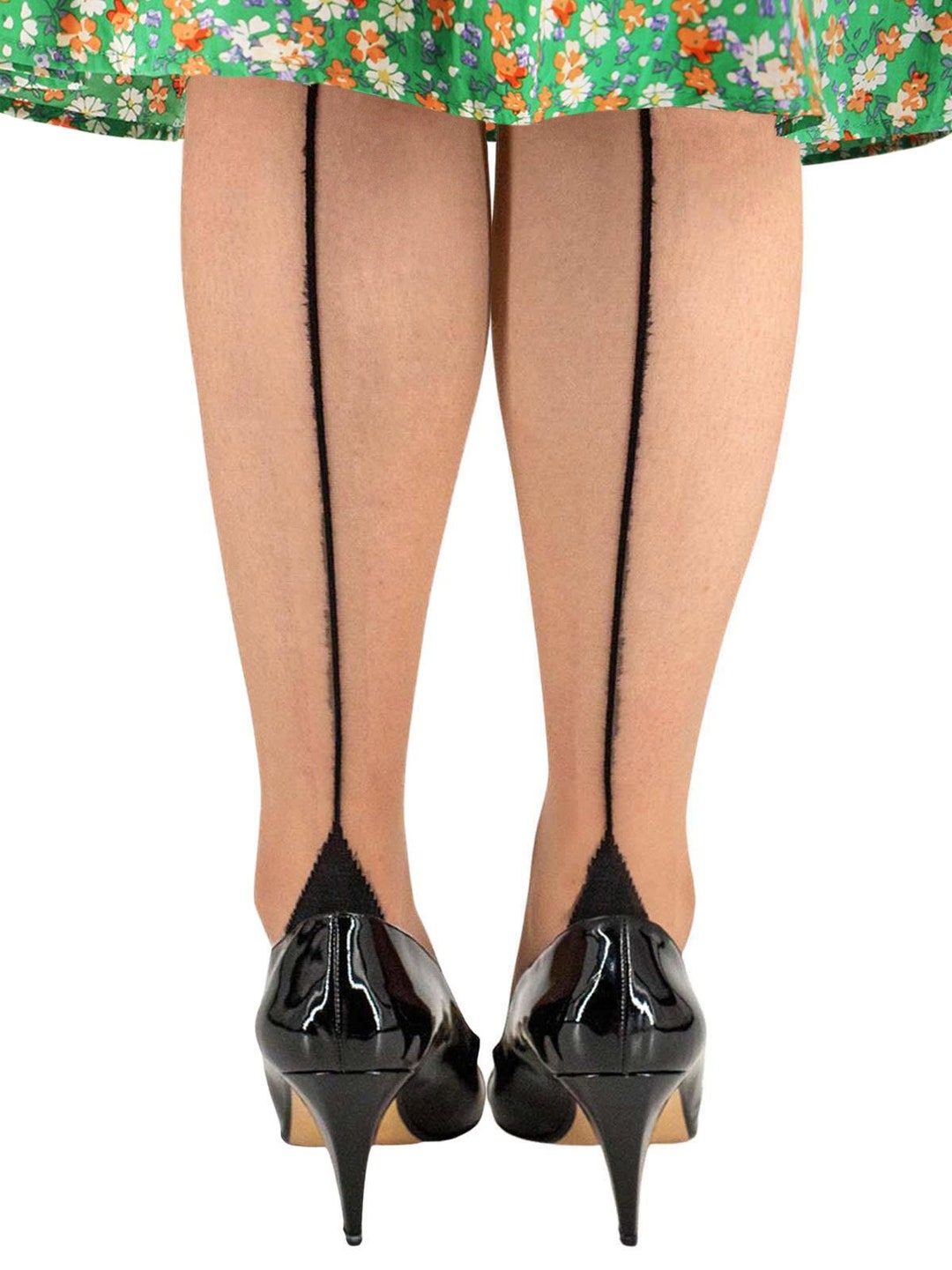 Medias con costura estilo vintage: medias de nailon retro de los años 50 -  Etsy México, image size:1080x1441