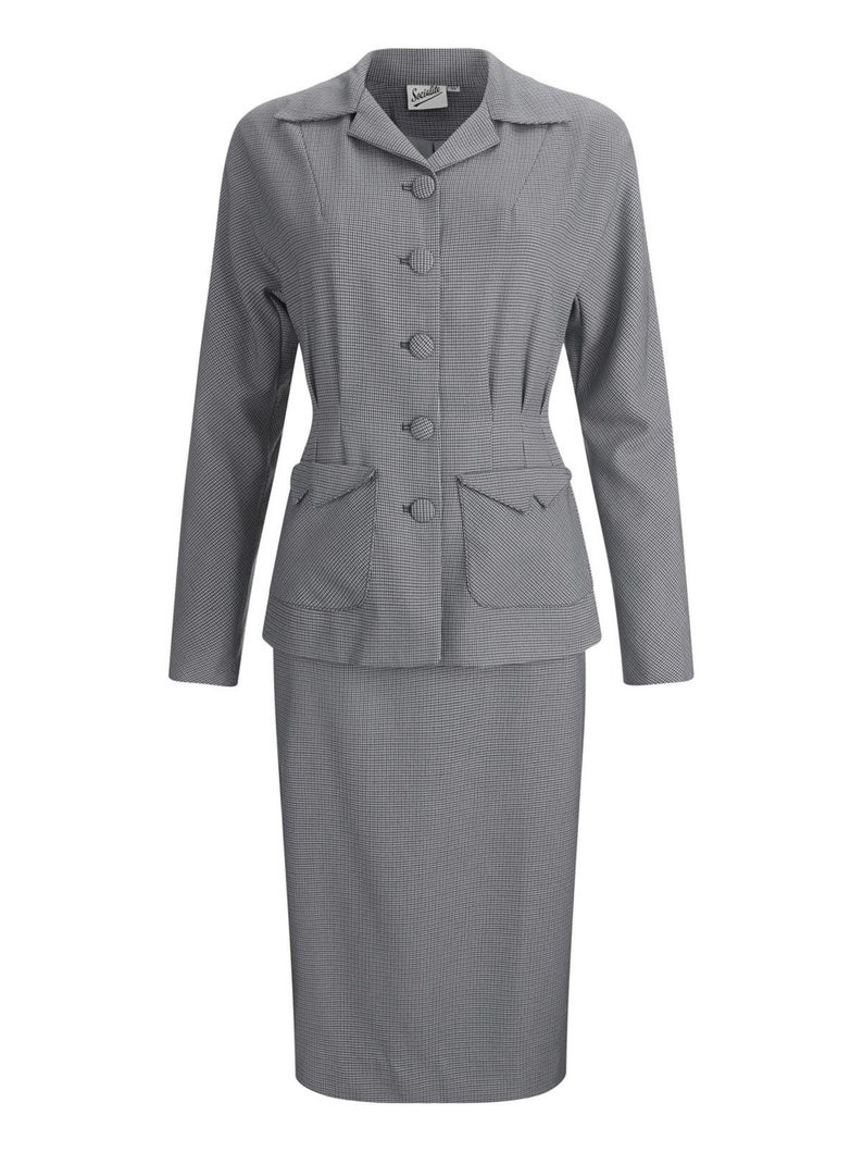 Agent Peggy Carter Costume, Dresses, Hats     Forties Two Piece Skirt Suit - 1940s Authentic Vintage Replica - Socialite Victory